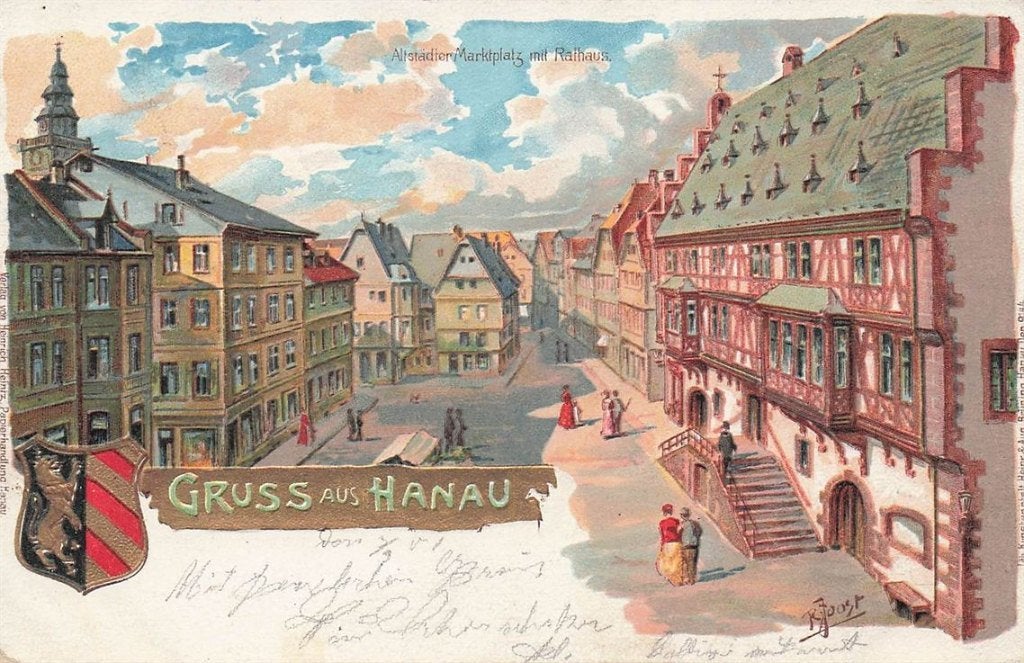 703-172-045 Gruss aus Hanau, Verzenden, Voor 1920, Duitsland