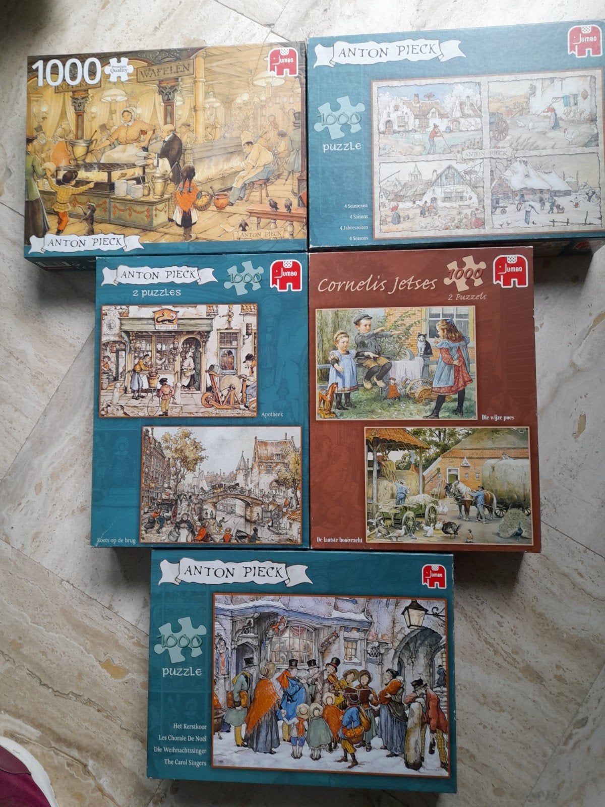 A Pieck/ C Jetses. 7 puzzels, Ophalen of Verzenden, 500 t/m 1500 stukjes, Zo goed als nieuw
