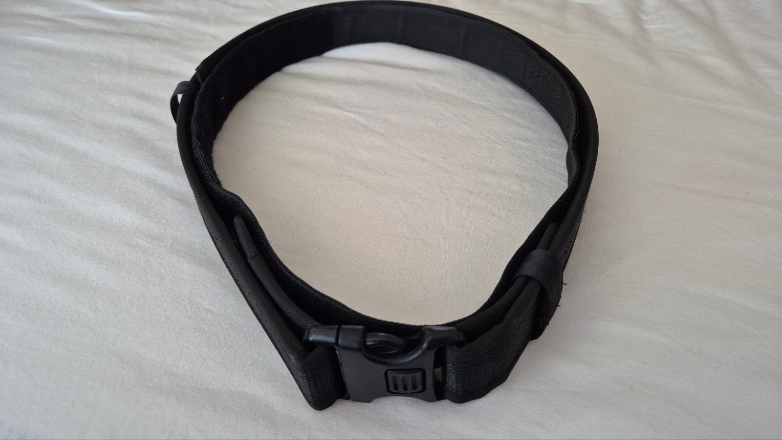 Zwarte tactische riem met snelsluiting 1x4cm 1x5cm breed, Zwart, Nieuw, Riem of Ceintuur, 105 tot 115 cm