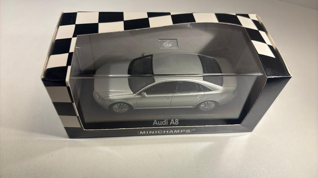 Audi a8 zilver minichamps 1.43, Ophalen of Verzenden, A, A, A