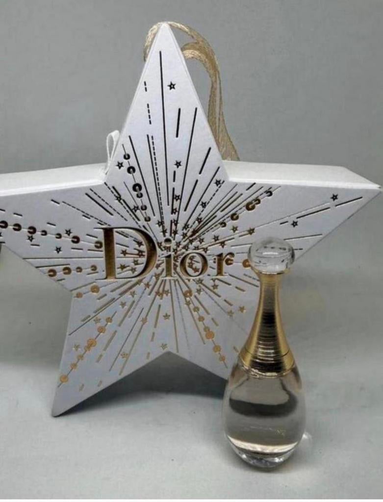 Mooie ster met miniatuur J’adore Dior 5 ml luxe verpakking, Ophalen of Verzenden, Nieuw, Miniatuur, Gevuld