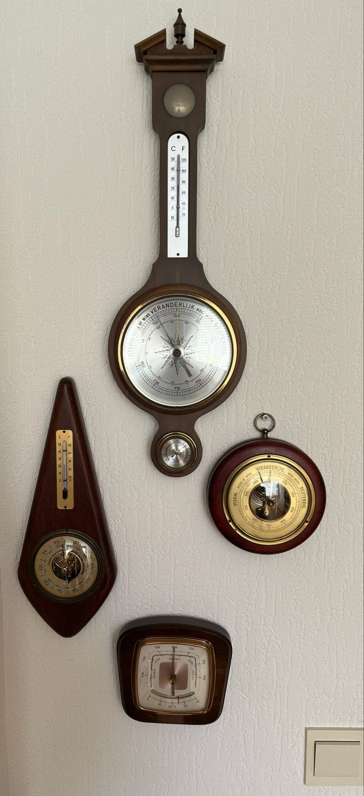 Diverse Barometers en Weerstations - Vintage Stijl, Ophalen of Verzenden, Gebruikt, Weerstation