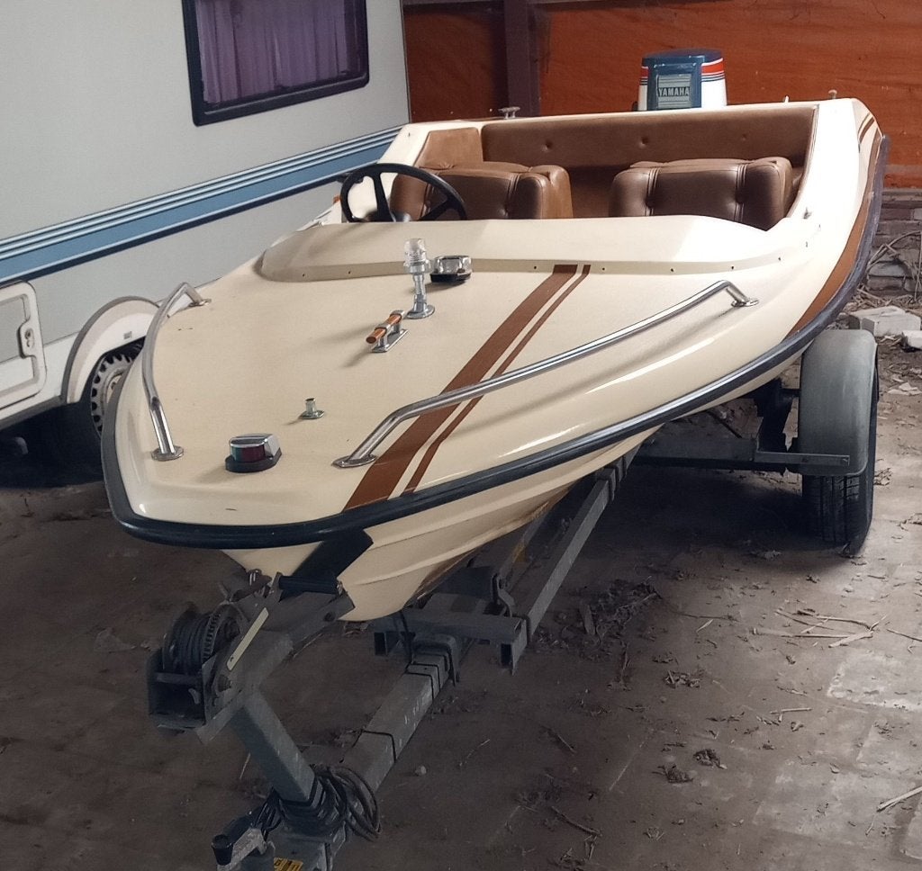 Placom 4.20 speedboot+ Yamaha 40FE (40 pk 2 takt) + trailer, Ophalen, Gebruikt, Elektrische start, 40 pk