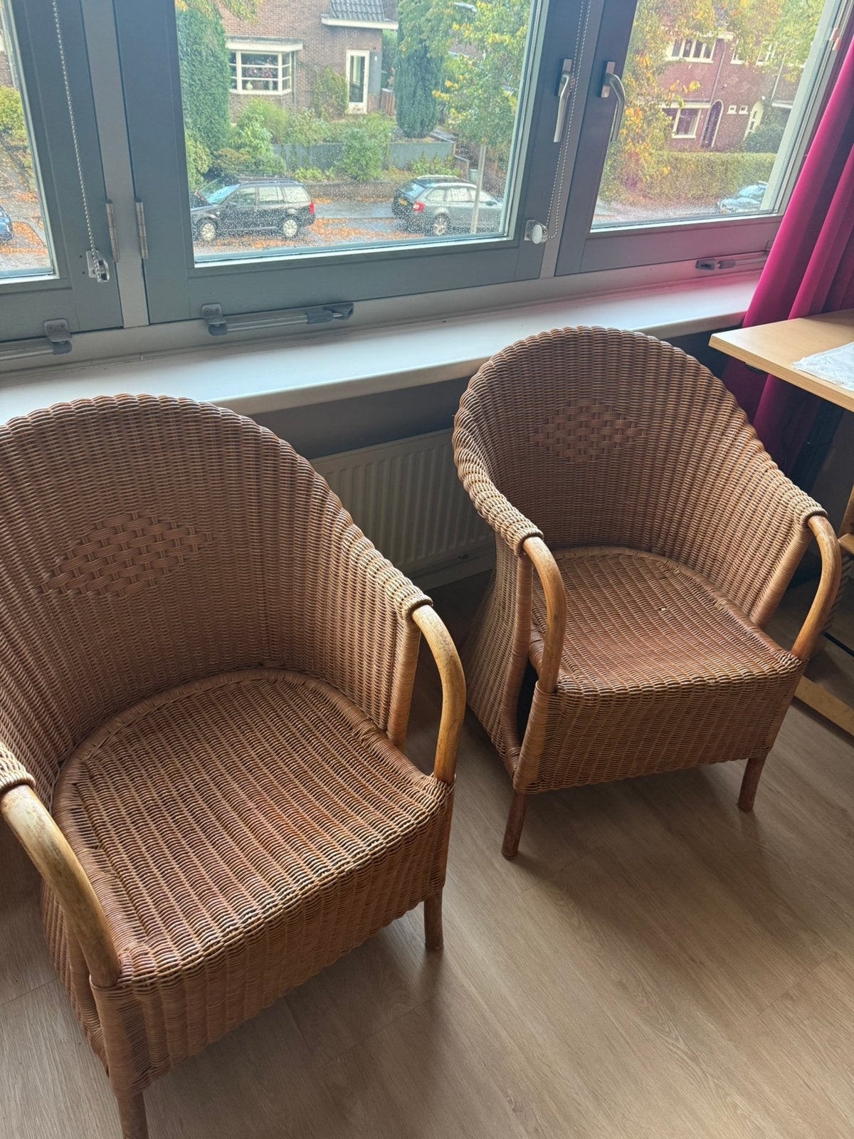 Rieten zit stoelen, Tuin en Terras, Ophalen, Gebruikt, Rotan
