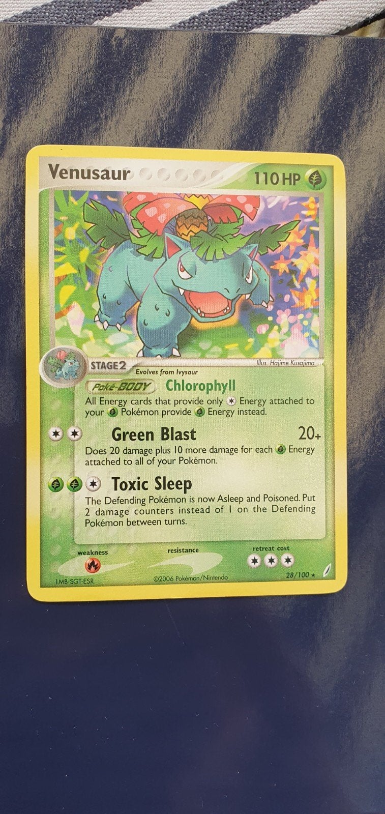 Venusaur 28/100 pokemon kaart, Ophalen of Verzenden, Gebruikt