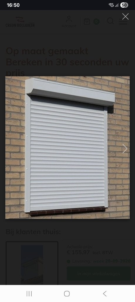 Rolluik, Ophalen, Rolluik, 150 tot 300 cm, 250 cm tot 450 cm