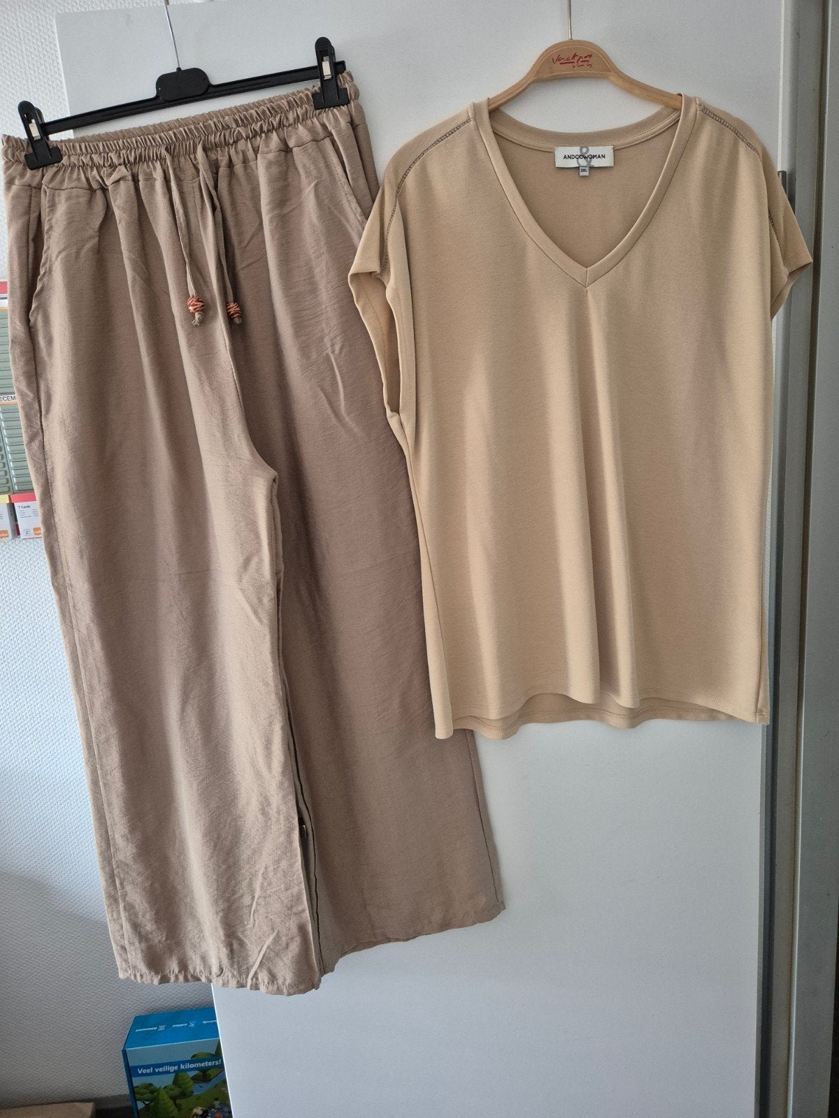prachtige set broek  xl top xxl, Ophalen of Verzenden, Zo goed als nieuw, Maat 46/48 (XL) of groter, Lang