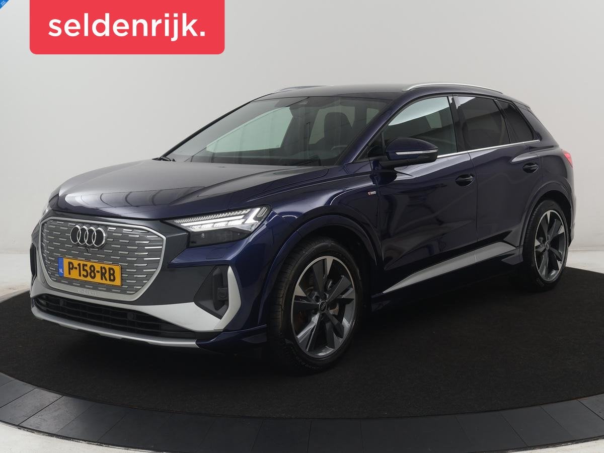 Audi Q4 e-tron 40 S edition 77 kWh | SOH 96% | Camera | Stoe, Automaat, Achterwielaandrijving, Gebruikt, Zwart
