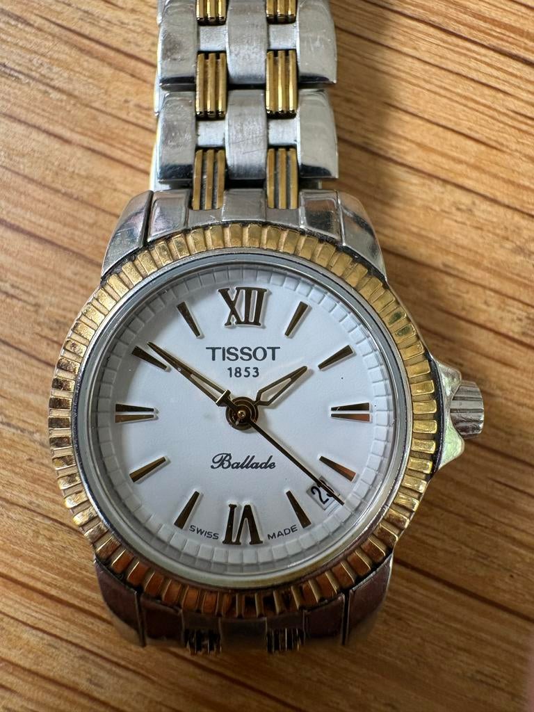 Tissot Ballade Dameshorloge - Tweekleurig Staal/Goud, Sieraden, Tassen en Uiterlijk, Horloges | Dames, Overige merken, Gebruikt