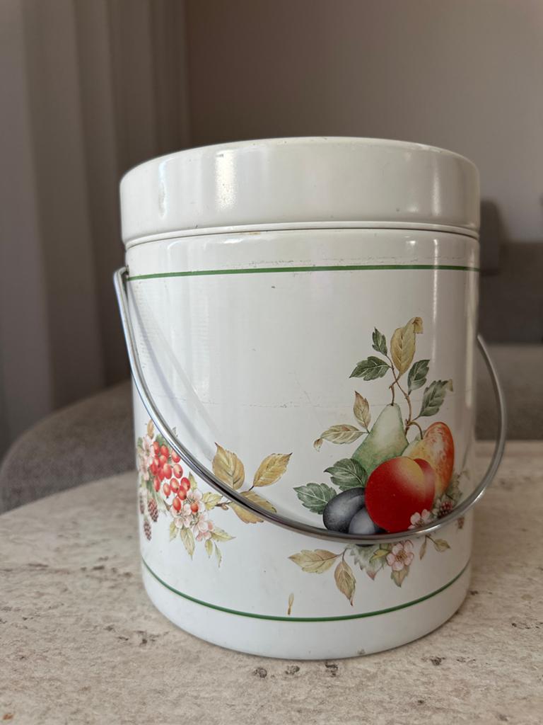Vintage Brabantia koektrommel 'Fresh Fruit', Ophalen of Verzenden