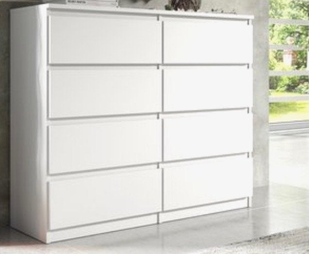 Witte ladekast 120x101.5x39 cm, Huis en Inrichting, Ophalen, 5 laden of meer, 100 tot 150 cm, Nieuw