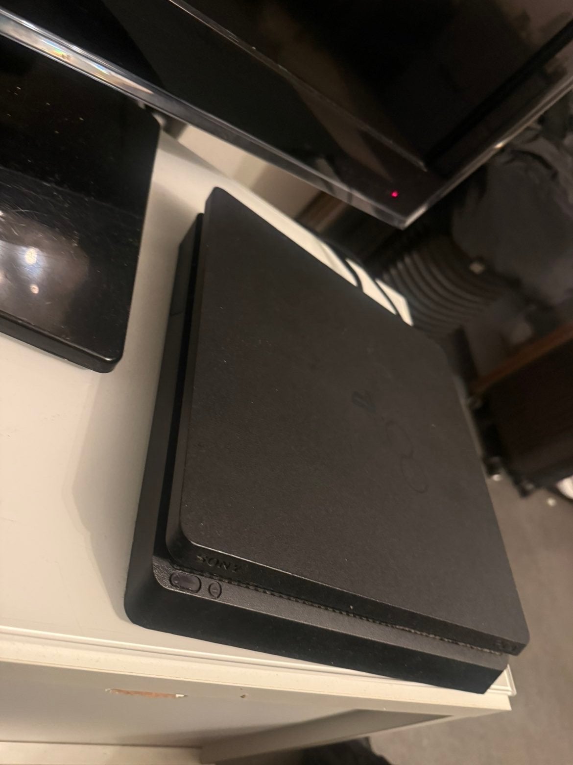Ps4, Spelcomputers en Games, Ophalen, Gebruikt, Zwart, Met games