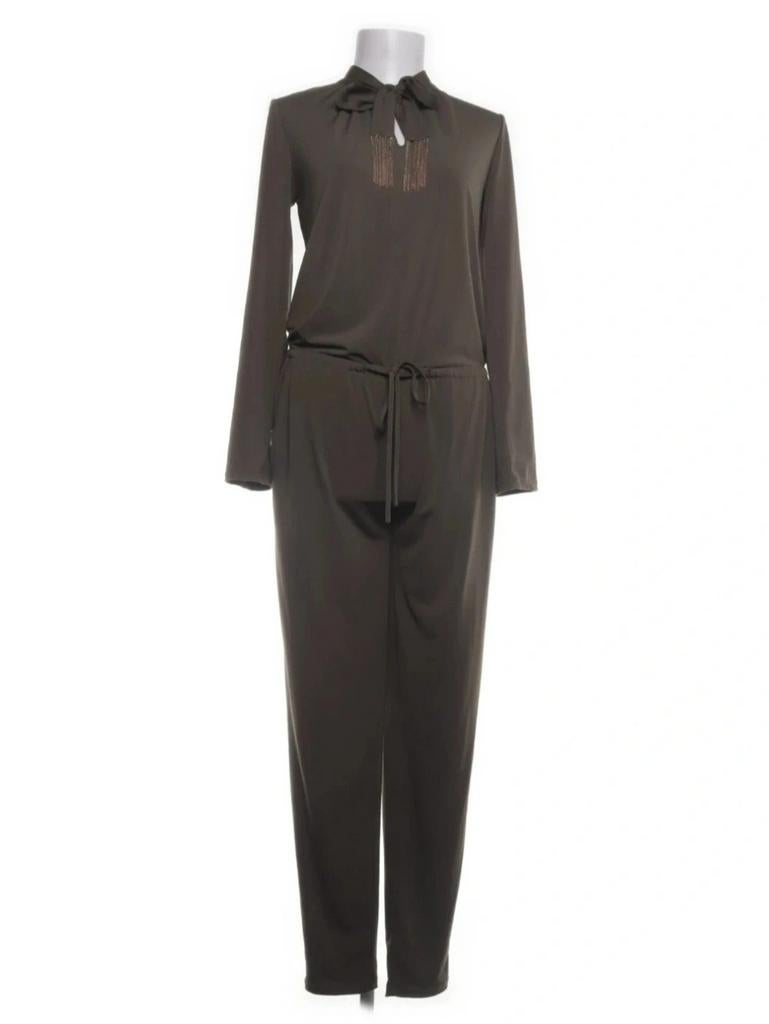 K-Design Khaki Feestelijke Jumpsuit Travel Maat XS, Kleding | Dames, Verzenden, Maat 34 (XS) of kleiner, Groen, K-Design
