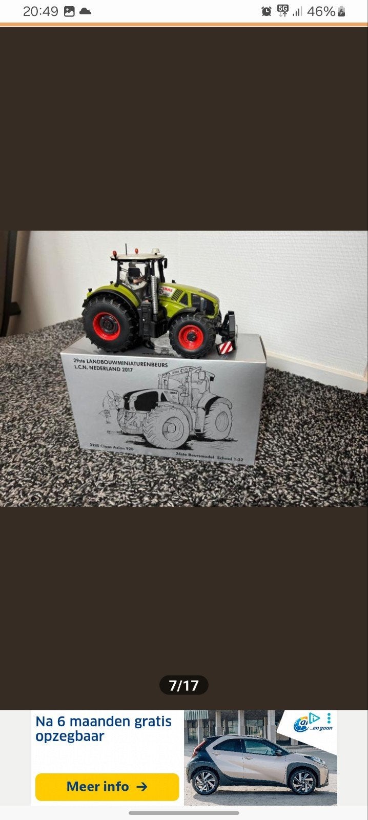 Claas Axion 920 Tractor Miniatuurmodel 1:32, SIKU, Tractor of Landbouw, Nieuw, Ophalen of Verzenden