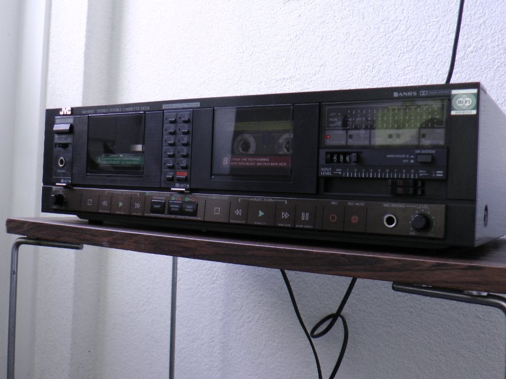 JVC KD-W55 Dubbel Cassettedeck, Audio, Tv en Foto, Cassettedecks, Ophalen of Verzenden, Dubbel, JVC, Tiptoetsen