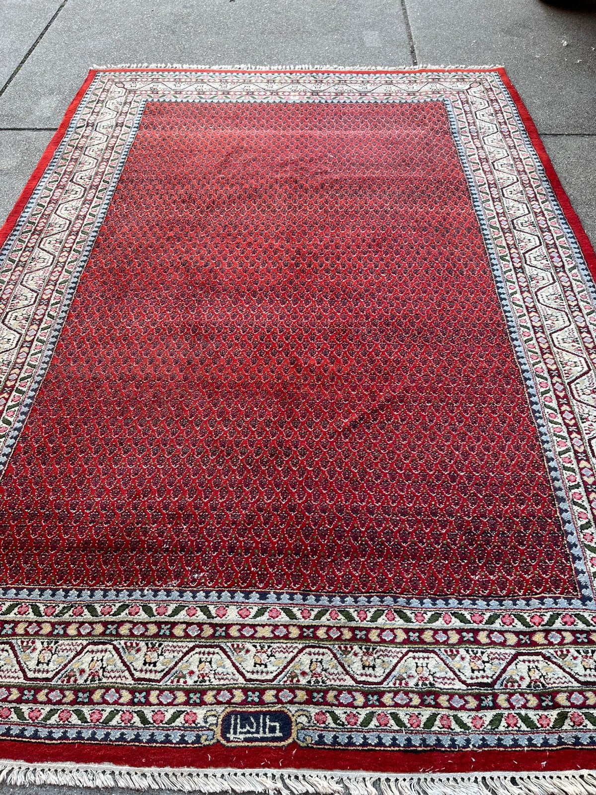 Perzische tapijt handgemaakte saruk300x208, Ophalen, Gebruikt, Crème, 200 cm of meer