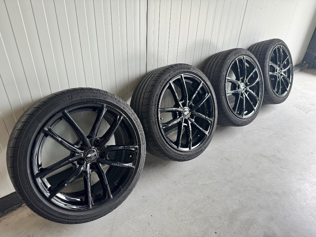 18" Brock B38 velgen (5x110) + Bridgestone Potenza, Ophalen, 18 inch, Gebruikt, Velg(en)
