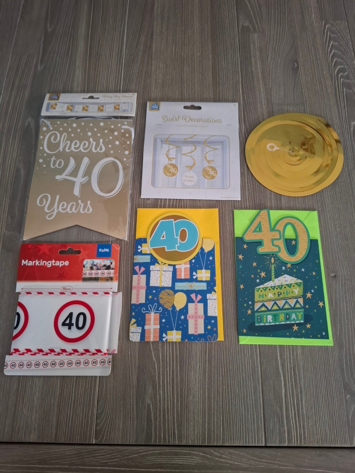 Verjaardag Decoratiepakket 40 Jaar - Feestartikelen, Ophalen of Verzenden, Nieuw, Versiering, Verjaardag
