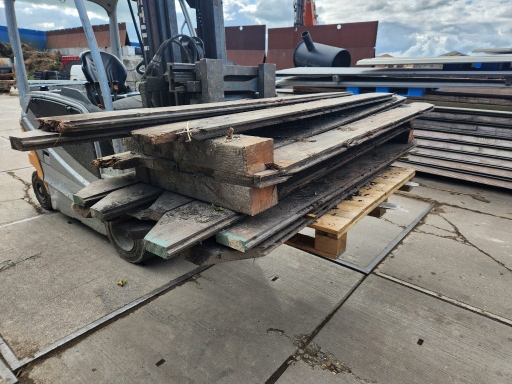 136 - Houten planken voor beschoeiing, Tuin en Terras, Ophalen, Gebruikt, Planken, Hardhout