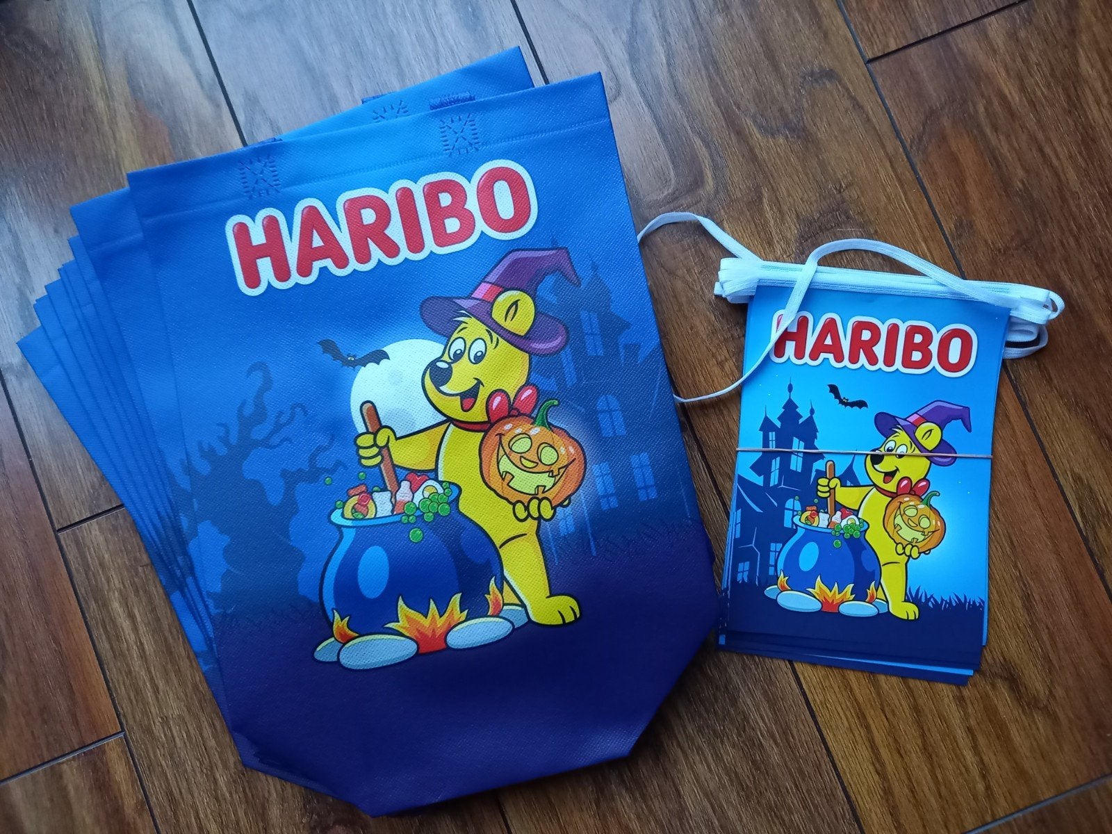 12 leuke Haribo tasjes + vlaggetjes ,Nieuw!, Hobby en Vrije tijd, Ophalen, Nieuw