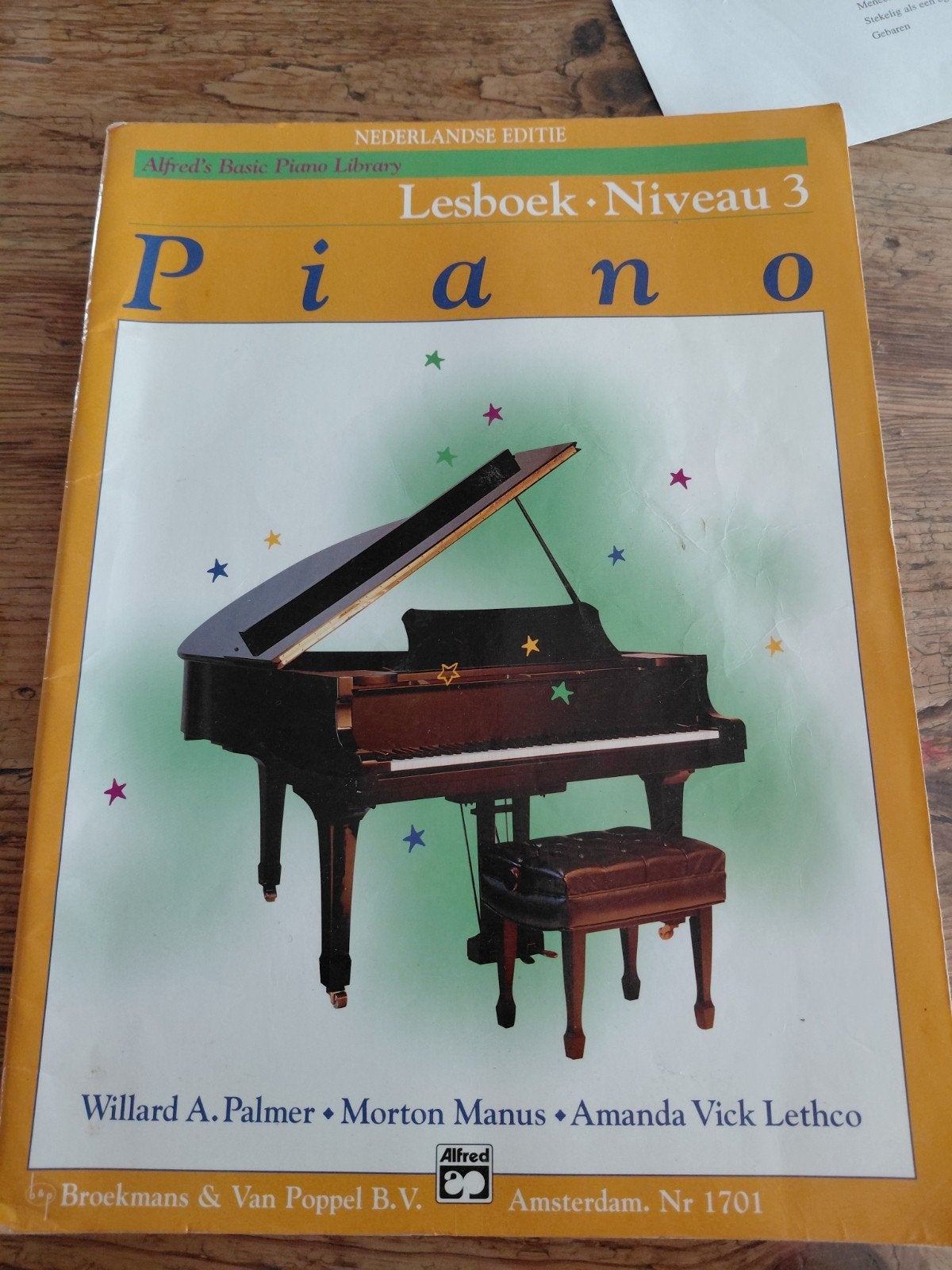 Alfred's Basic Piano Library Lesboek Niveau 3, Ophalen of Verzenden, Les of Cursus, Overige genres, Piano