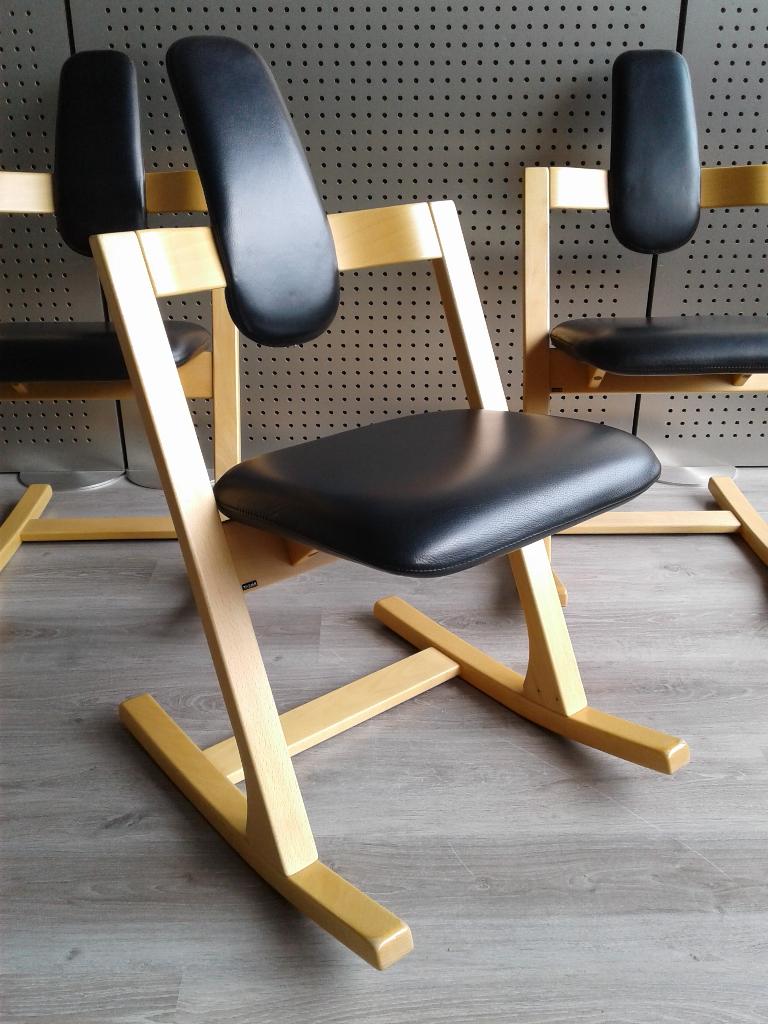Set van 3x Variér (Stokke) Pendulum (Zwart Leder), Prachtig!, Drie, Zwart, Zo goed als nieuw, Variér
