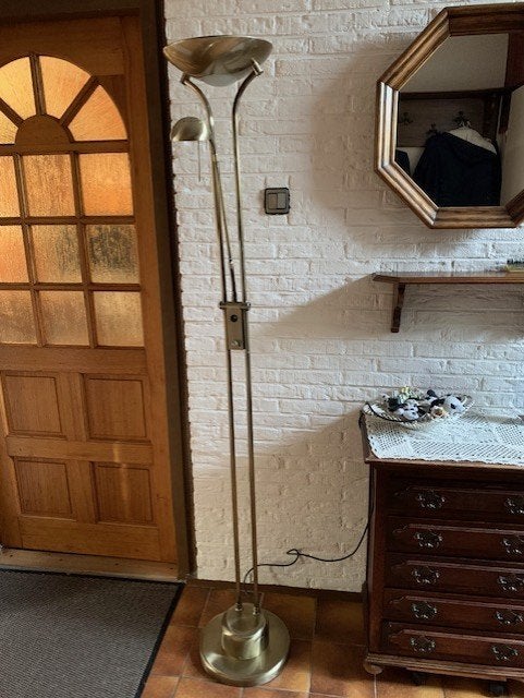 standaard vloer lamp boven lamp en onder leeslamp, Ophalen of Verzenden, Zo goed als nieuw, 150 tot 200 cm