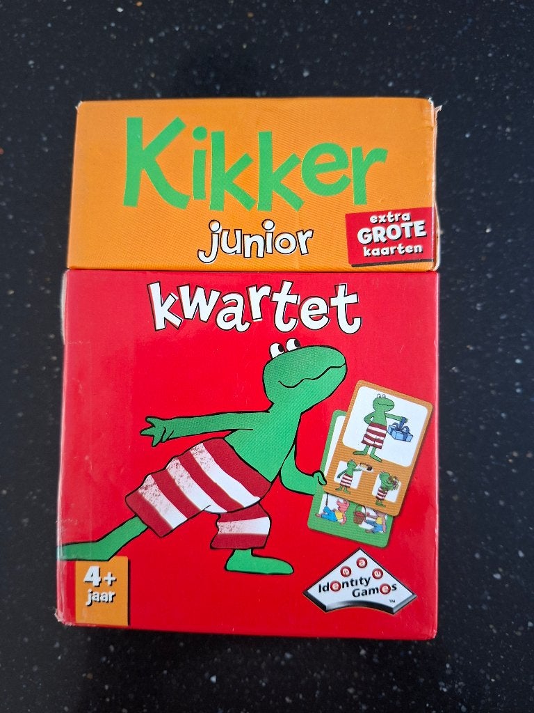 kwartetspel. Kikker junior. Grote kaarten. Met spelregels., Drie of vier spelers, Ophalen of Verzenden, Nieuw, Identity Games