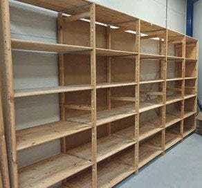 Houten Bruynzeel legbordstelling 240 x 60, Ophalen