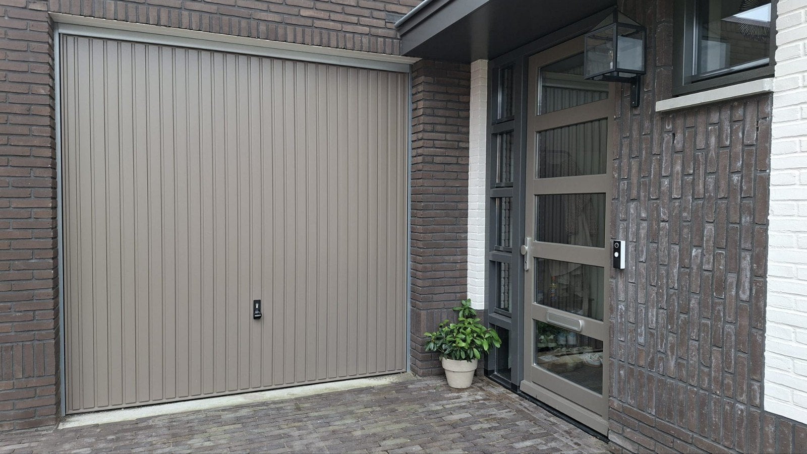 Hörmann Garagedeur kanteldeur - Zo goed als nieuw Ral 7006, Ophalen, Garagedeur, Zo goed als nieuw, Metaal