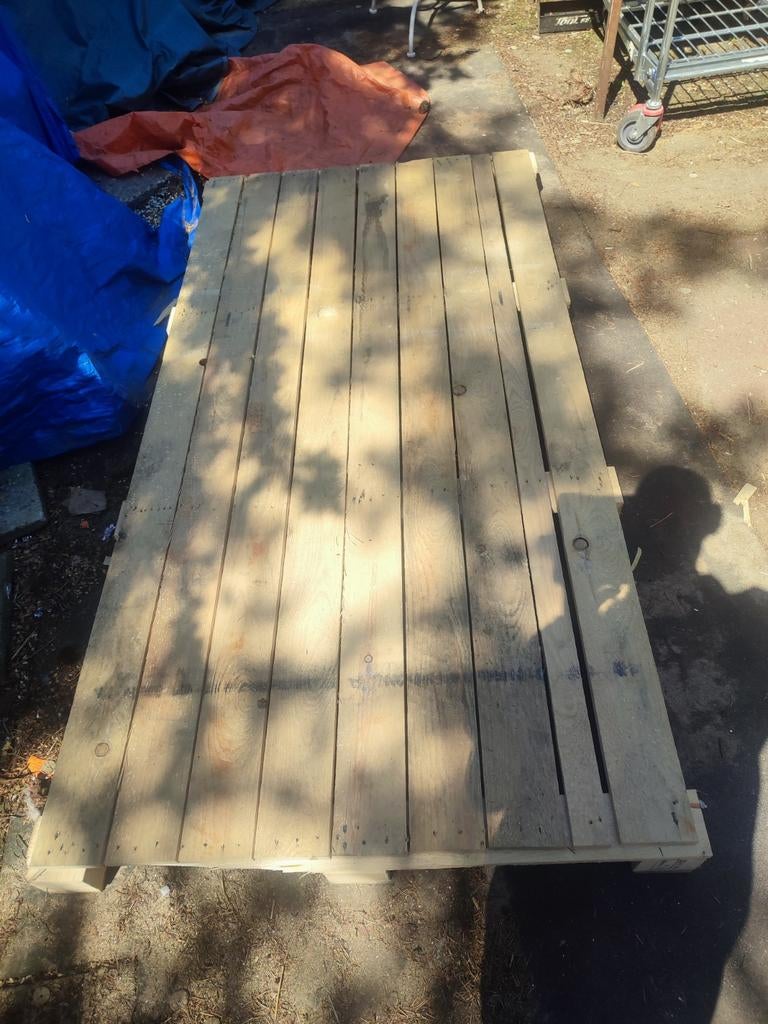 Grote  dichte pallet, Ophalen, Hout
