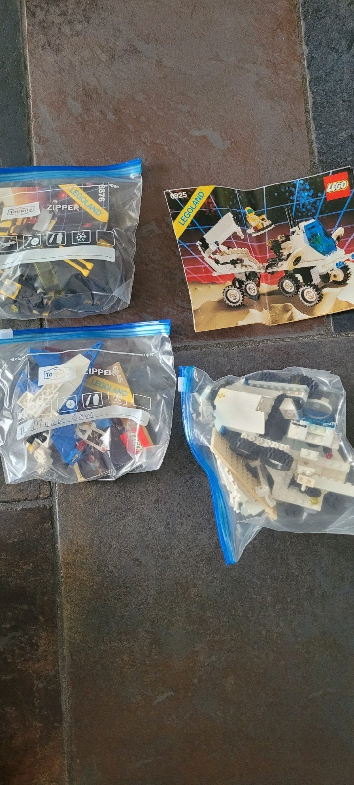 Lego 6876 6845 en 6925 vintage Space setjes, Gebruikt, Inclusief instructies, Lego, Ophalen of Verzenden