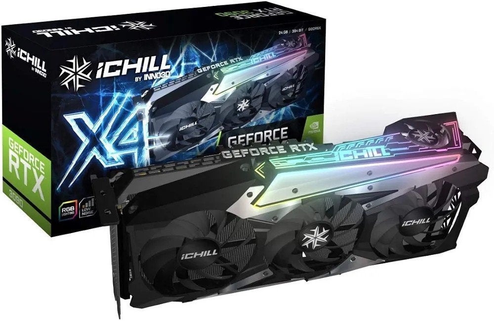 Inno3D iChill GeForce RTX 3090 X4 Grafische Kaart, Computers en Software, GDDR6, PCI-Express 4, Ophalen of Verzenden, Zo goed als nieuw