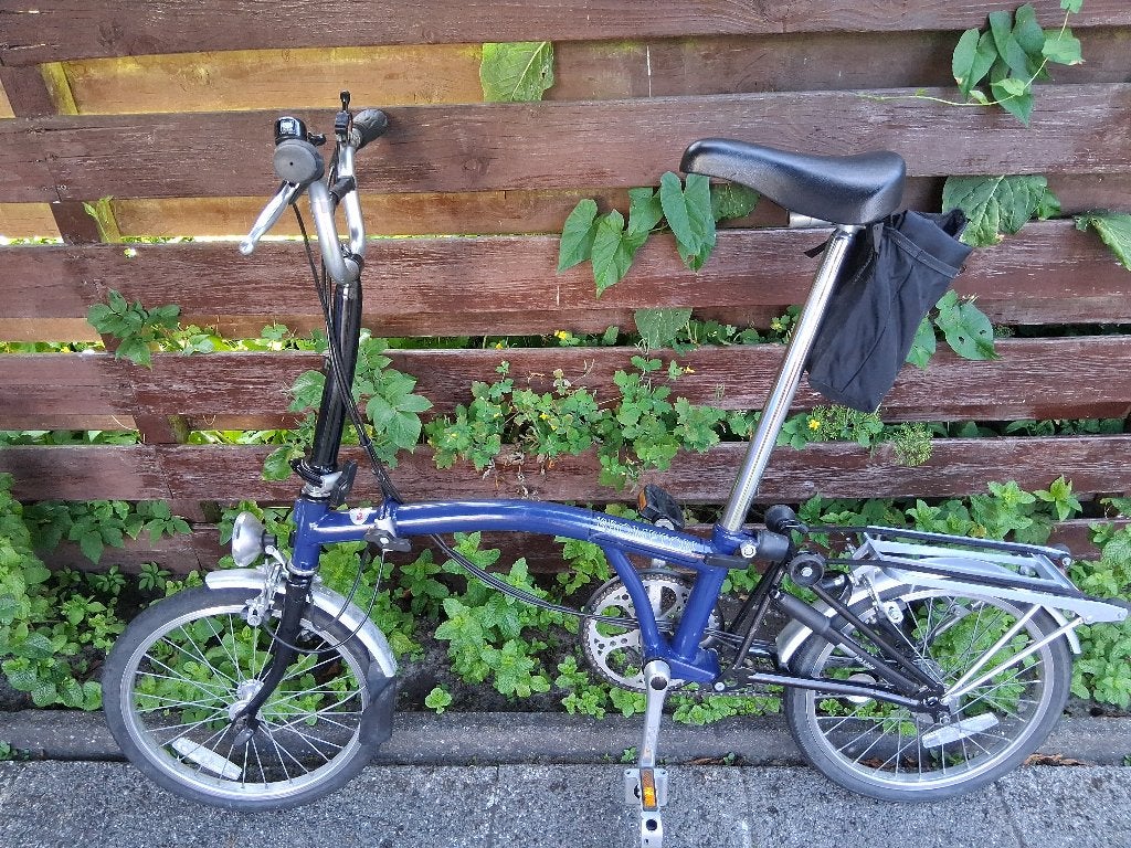 Brompton Vouwfiets 3 v, Ophalen, Gebruikt, Brompton, Velgrem