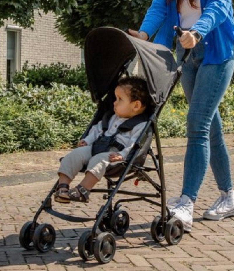 Kinderwagen zwart, Ophalen, Gebruikt, Overige merken, Verstelbare rugleuning