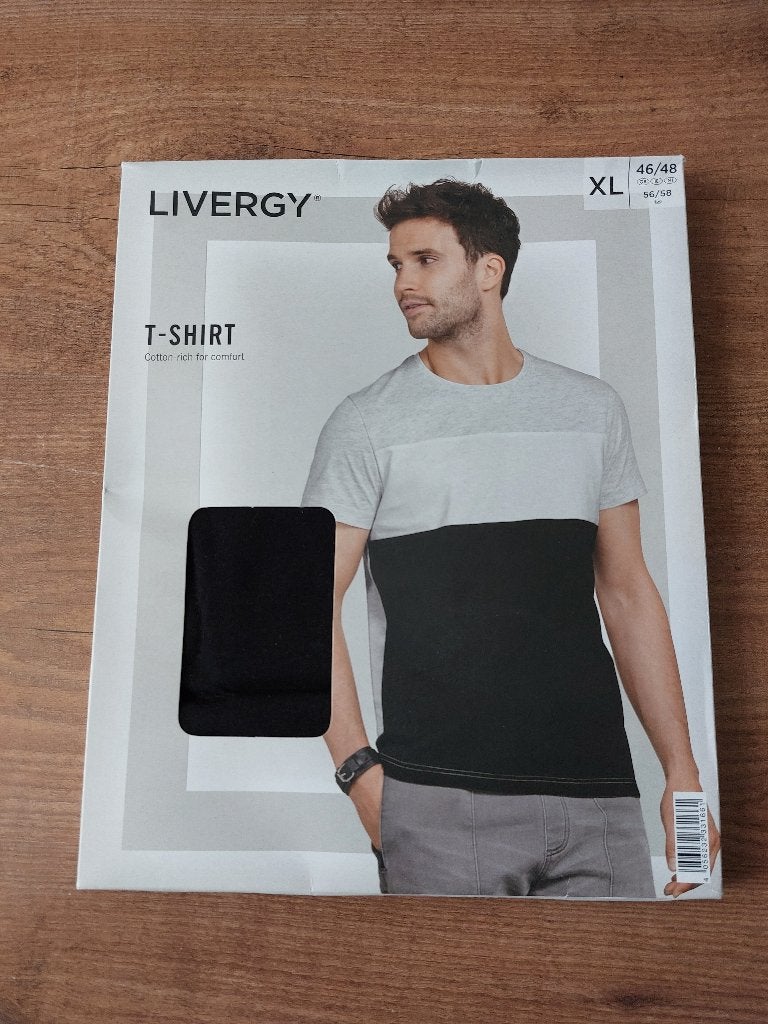 Livergy heren T-shirt (Maat XL / 56-58), Ophalen of Verzenden,  Livergy, Grijs, Maat 56/58 (XL)