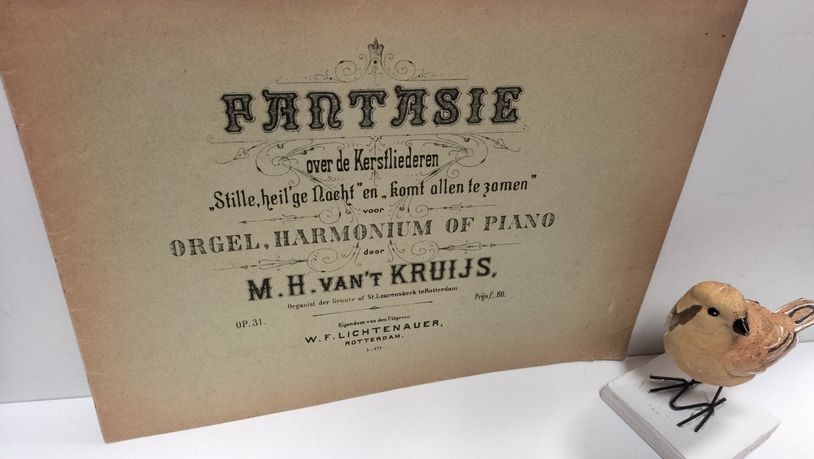 Kruijs, M.H. van ‘t; Fantasie over Stille, heilge nacht en K, Orgel, Gebruikt, Ophalen of Verzenden, Religie en Gospel