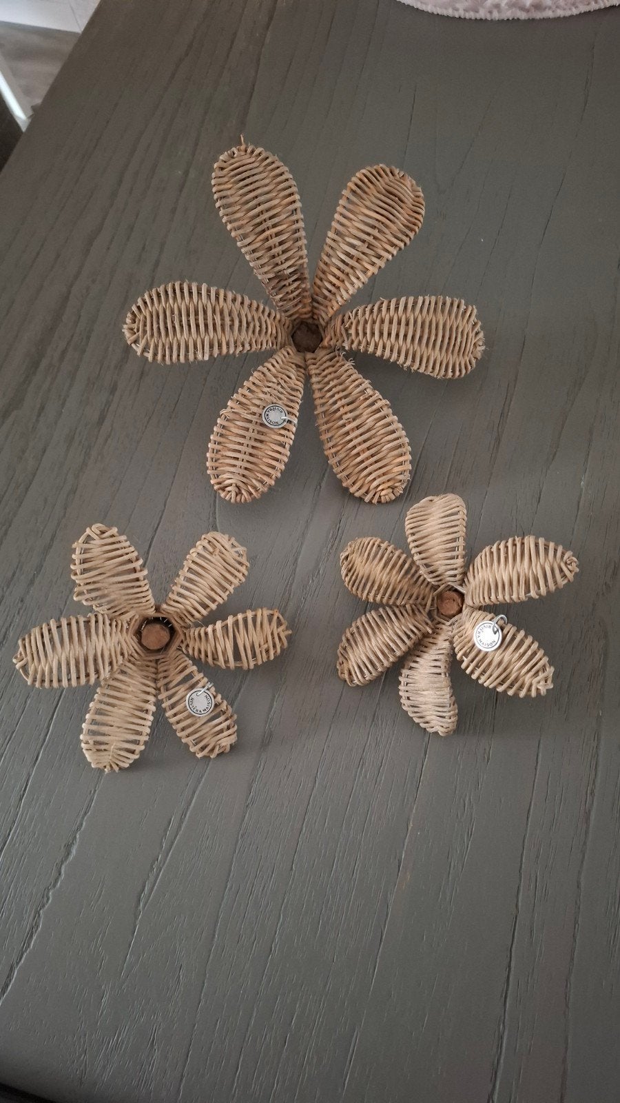 Set van 3 rotan bloem  riviera maison, Ophalen, Natuurlijk materiaal, Bruin, Landelijk