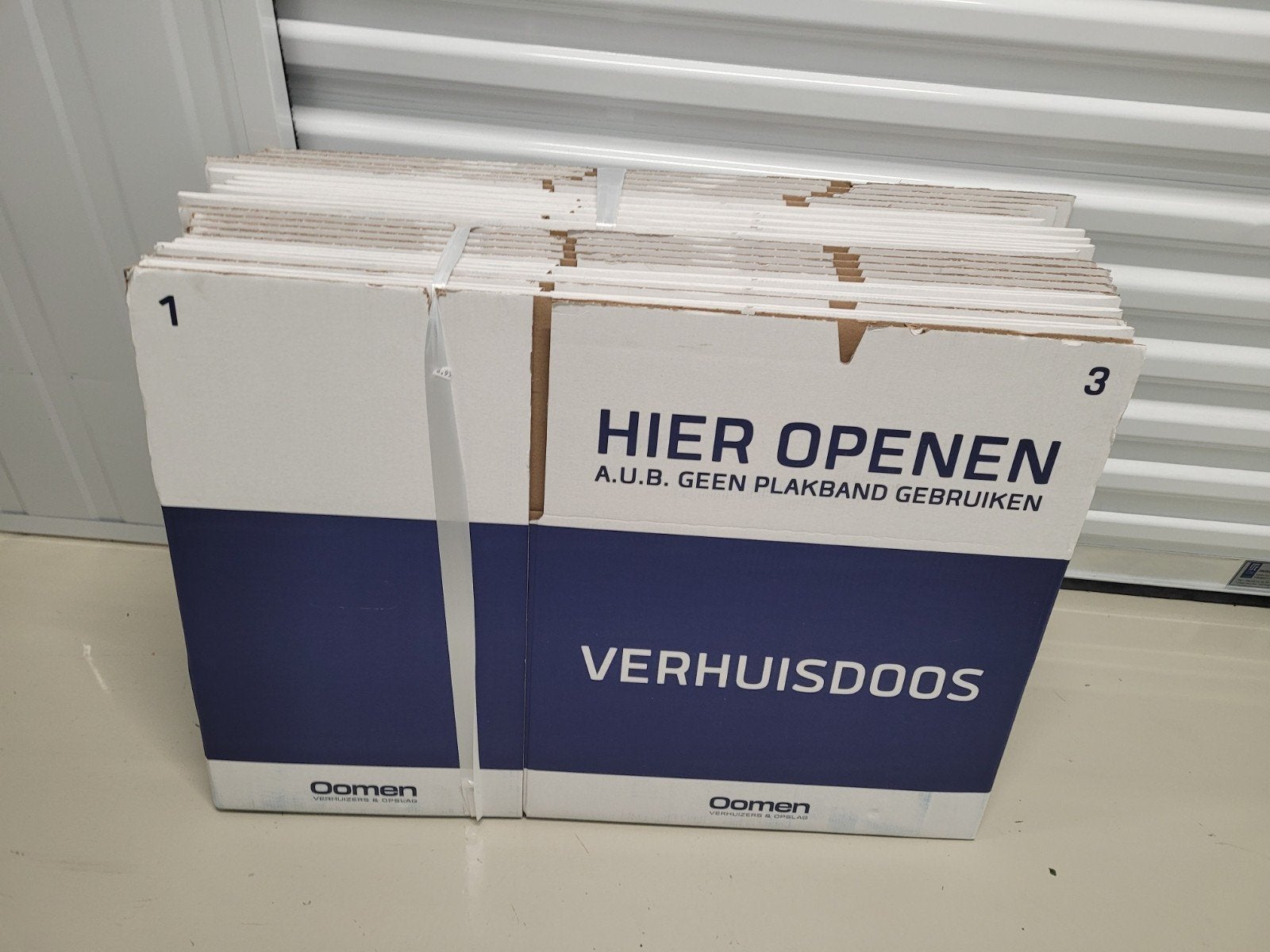 Verhuisdozen (Oomen) set van 10, Ophalen, Doos, 40 tot 60 cm, 50 tot 75 cm