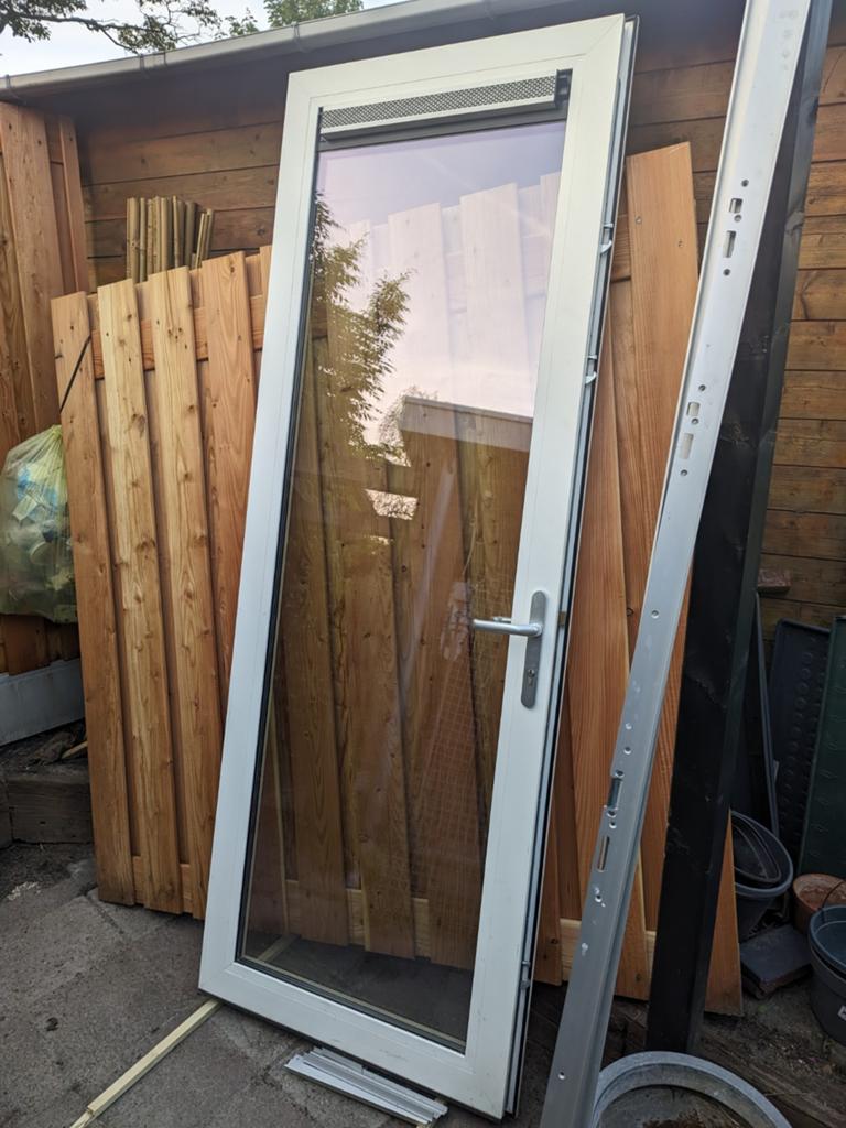 Belisol kunststof buitendeur met kozijn 240x96, Ophalen, Gebruikt, 80 tot 100 cm, 215 cm of meer