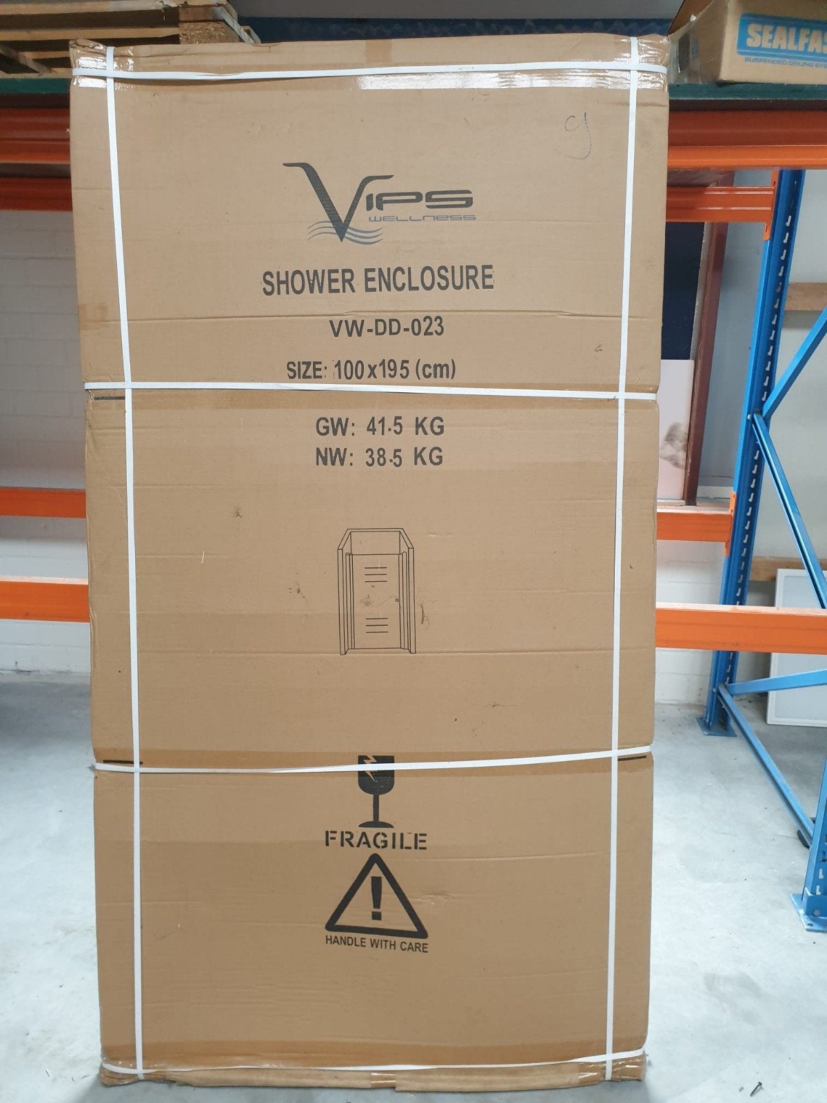 douchedeur, Ophalen, Doos, 100 cm of meer, 60 cm of meer