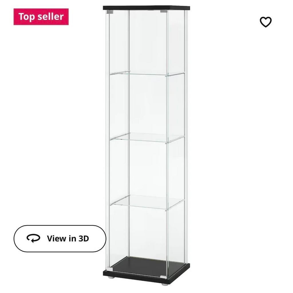 IKEA Glazen Vitrinekast - Zo goed als nieuw, Ophalen, Met plank(en), Minder dan 50 cm, 150 tot 200 cm