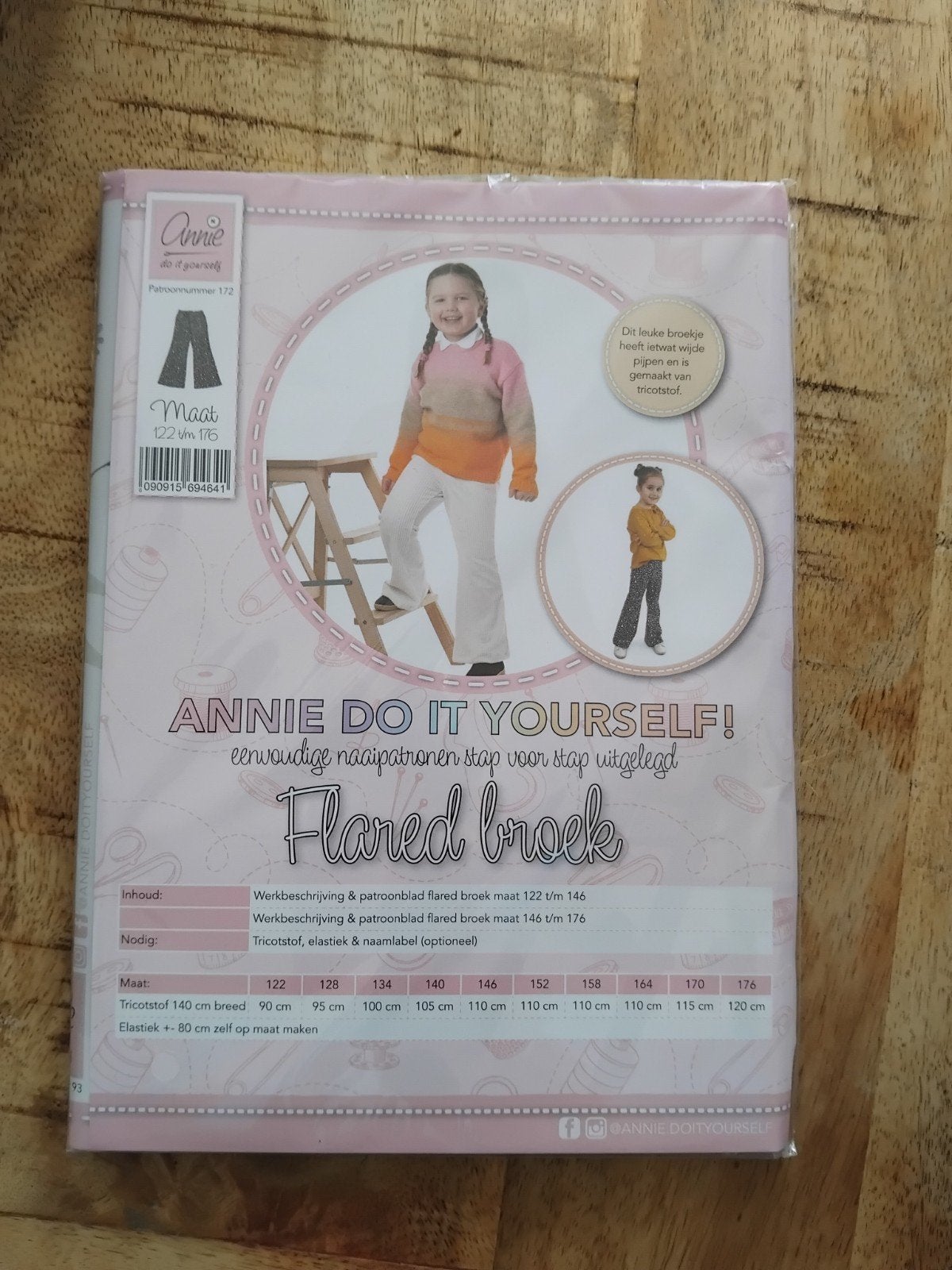 Annie Do It Yourself Naaipatroon Flared Broek Maat 122-176, Ophalen of Verzenden