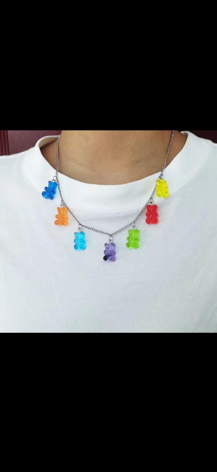 GRATIS VERZENDING Gummy Bear Ketting - Kleurrijke Hanger, Met hanger, Kunststof, Overige kleuren, Nieuw