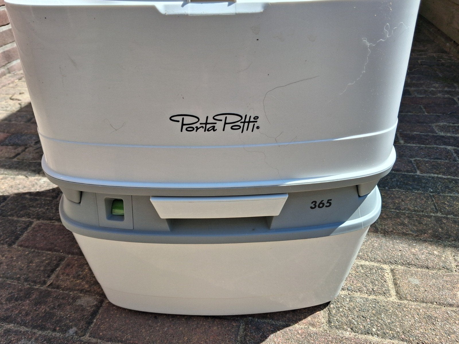 Porta Potti 365 draagbaar toilet met vloeistoffen, Ophalen, Gebruikt