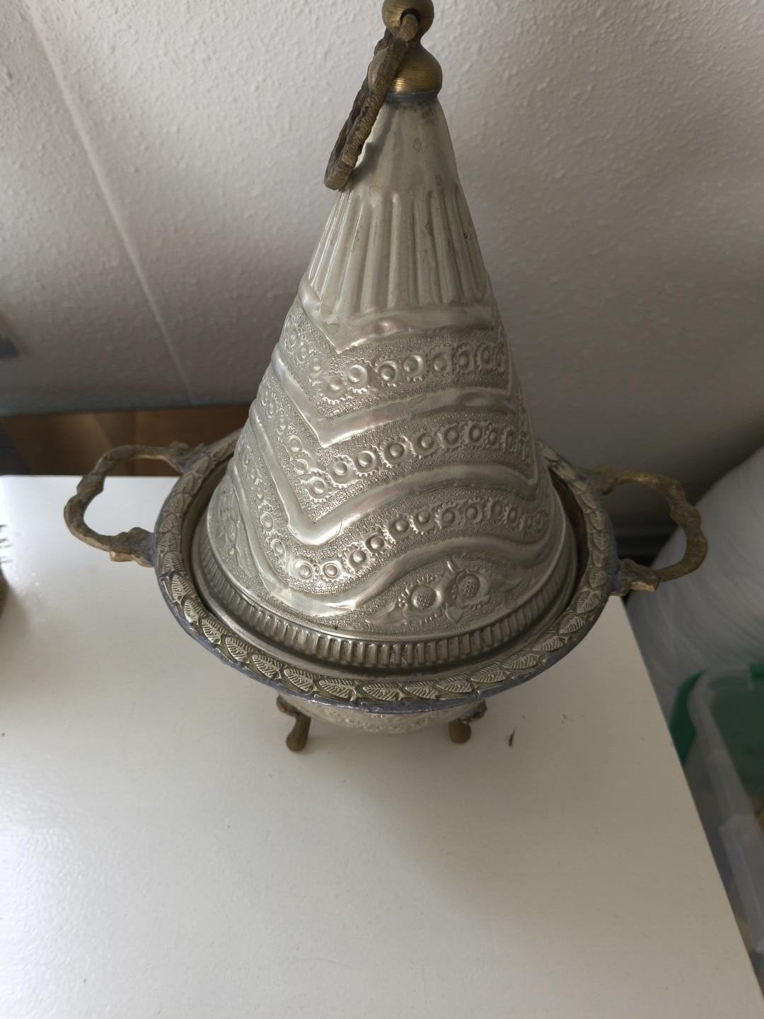 Decoratieve Marokkaanse Tajine - Metaal, Ophalen of Verzenden