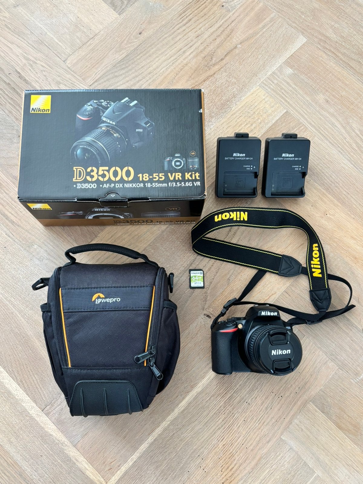 Nikon D3500 18-55 VR kit, Ophalen, Zo goed als nieuw, Nikon, 8 keer of meer