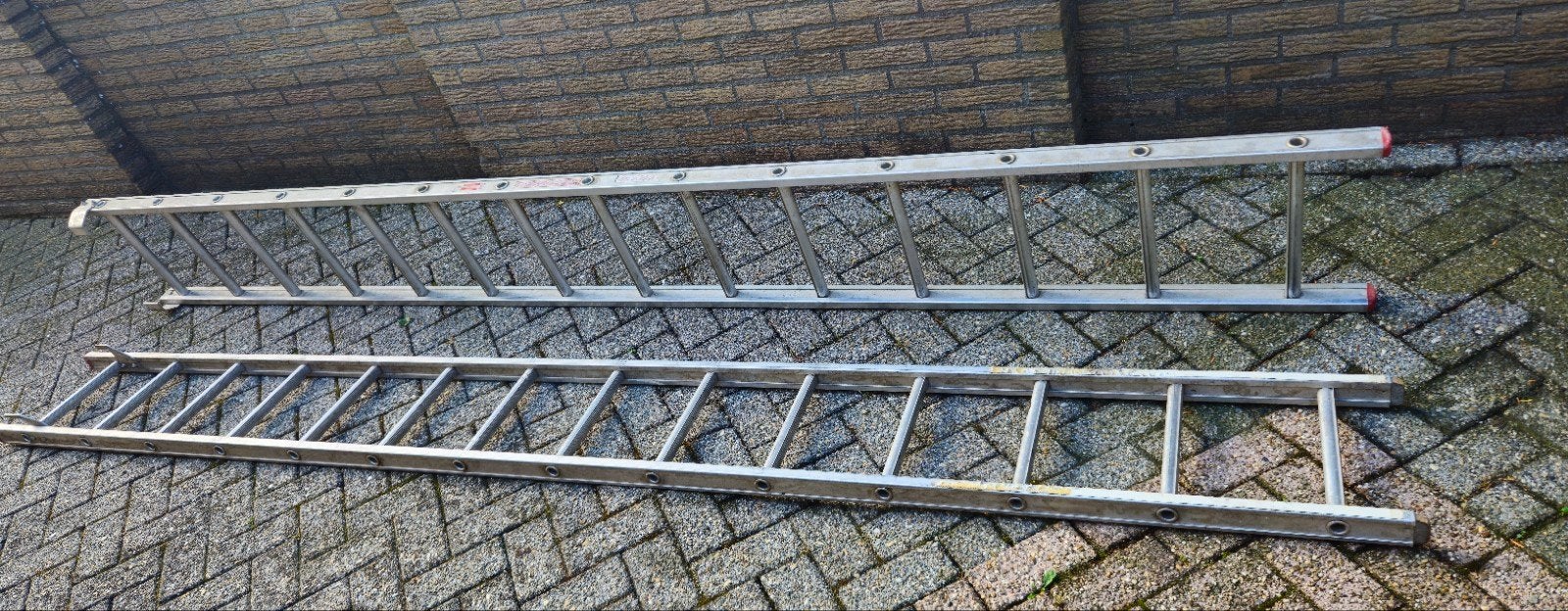 opsteekladder/ karwei ladder 7 m, Ophalen, Zo goed als nieuw, 4 meter of meer