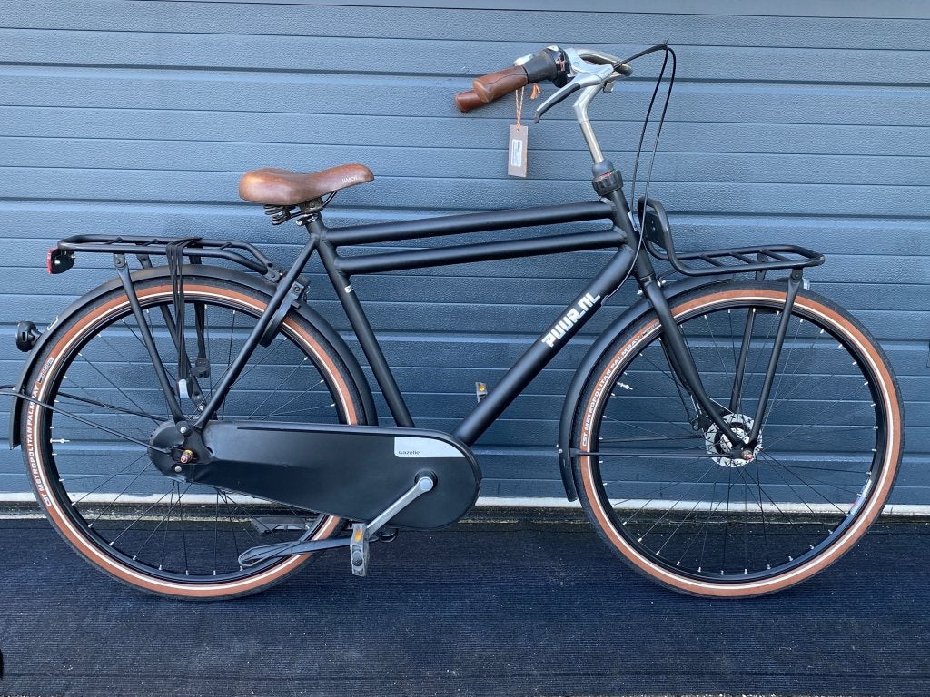 Gazelle puur nl mat zwart 7 vers  Heren 59cm, Fietsen en Brommers, Ophalen, Gebruikt, Cleanbikes, Versnellingen