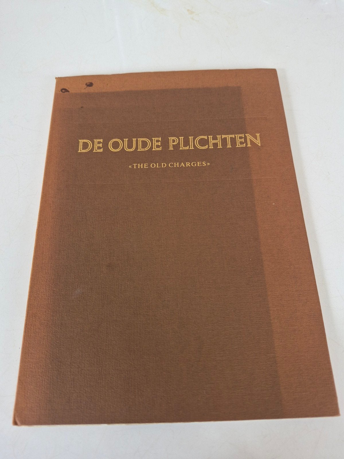 De Oude Plichten - Vrijmetselarij (Herdruk 1987), Verzenden, Gelezen, Prof. dr. A. G. H. Bachrach en G. M. van Veen (vertalers)